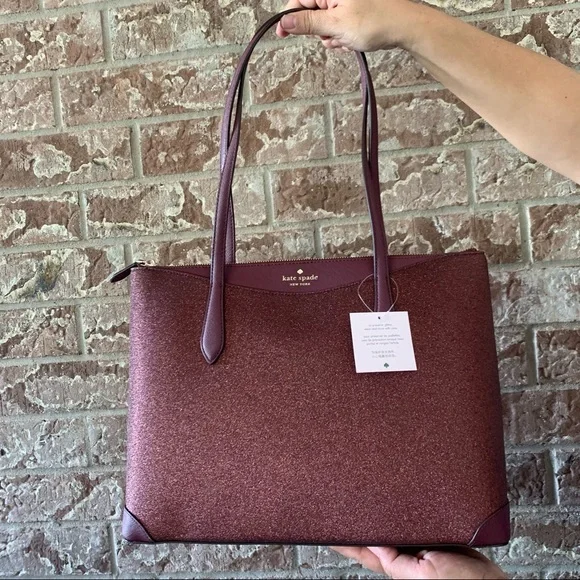 OFFERS? NEW Kate Spade Glitter Fabric Totebag Wallet Bundle